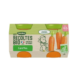 Blédina Les Récoltes Bio Petit Pot Carottes - 2x130g
