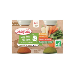 BabyBio Mes 1ers Légumes de Nos Régions BIO - 4x130g