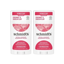 Schmidt' Sensitive Déodorant Naturel Noix de Coco et Argile Stick - 2x75g