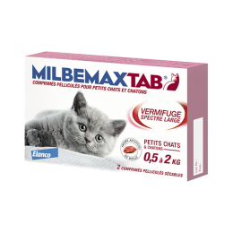 Milbemax Tab Petits chats et chatons de 0,5 à 2kg - 2 Comprimés