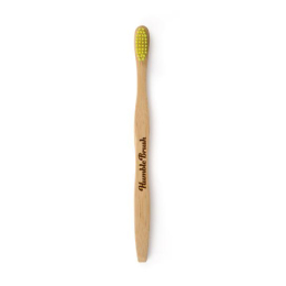 The Humble brosse à dents en bambou souple pour adulte jaune