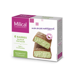 Milical Barres hyperprotéinées saveur pistache - 6 barres