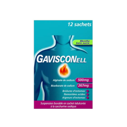 Gavisconell Menthe Sans Sucre Suspension Buvable - 12 Sachets-Dose