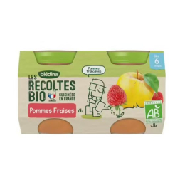Blédina Les Récoltes Bio Petit Pot Pommes Fraises - 2x130g