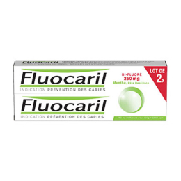 Fluocaril Dentifrice Bi-fluoré Menthe 250mg - 2x125ml