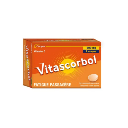 Vitascorbol Sans sucre tamponne 500mg - 24 comprimés à croquer