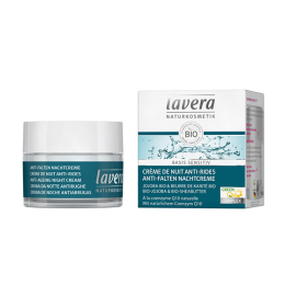 Lavera Basis sensitiv Crème de nuit anti-rides Q10 BIO - 50ml