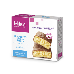 Milical Barres hyperprotéinées saveur vanille - 6 barres