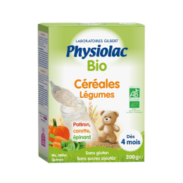 Physiolac Céréales Légumes BIO 4 mois - 200g