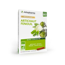 Arkopharma Arkofluides Artichaut Fenouil BIO - 20 ampoules