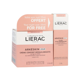 Lierac Arkéskin Crème confort rééquilibrante jour - 50ml + Fluide nutri-redensifiant nuit OFFERT