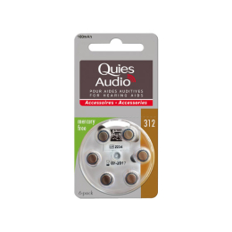 Quies Audio Piles auditives Modèle 312 - 6 piles
