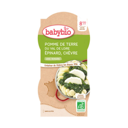 Babybio Pomme de terre du Val de Loire épinard chèvre BIO - 2x200g