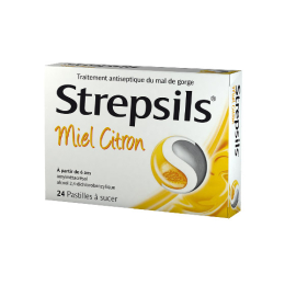 Strepsils Miel Citron - 24 Pastilles à sucer