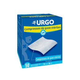 Urgo Compresses de gaze stériles 10x10 cm - 50 x 2 compresses