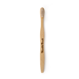 The Humble brosse à dents en bambou souple pour adulte blanche