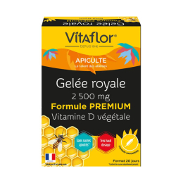 Vitaflor Gelée Royale BIO 2500mg Vitamine D végétale - 20 ampoules