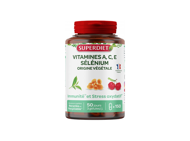 Superdiet Vitamines A, C, E et Sélénium - 150 gélules