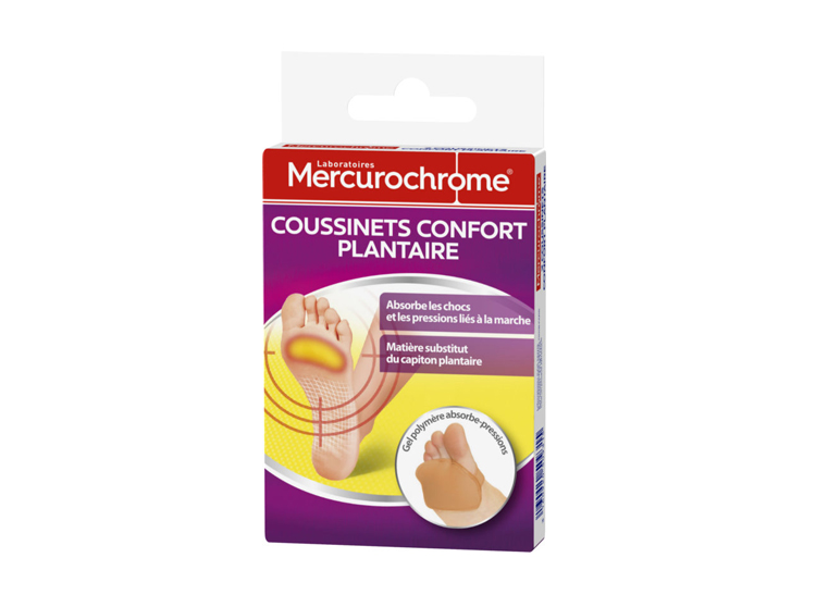 Mercurochrome coussinets confort plantaire - 2 coussinets