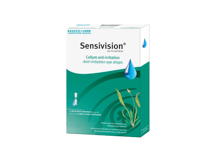 Bausch & Lomb Sensivision au Plantain collyre anti-irritation 0.4 ml 10 unidoses