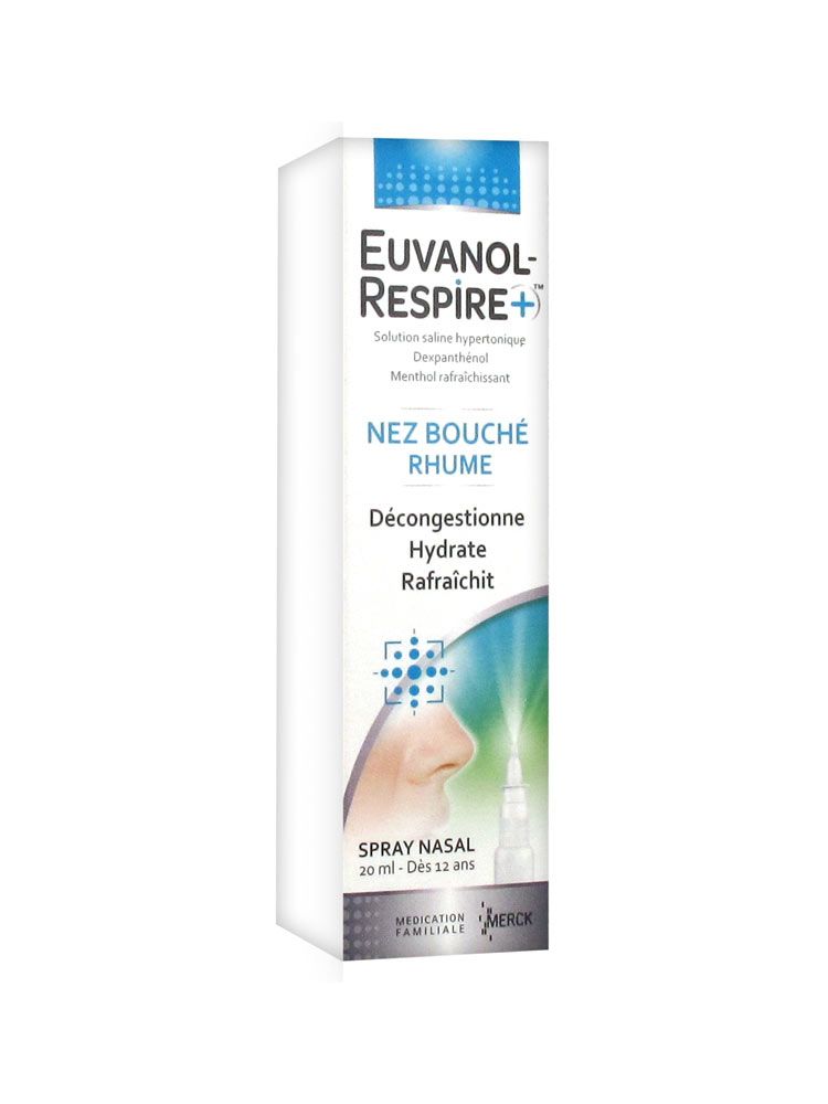 Euvanol Respire+ Nez Bouché Rhume Spray Nasal 20 ml