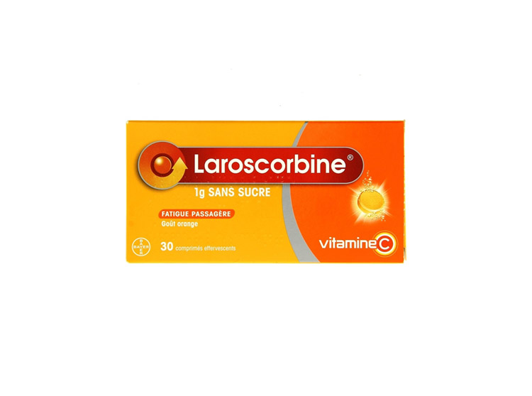 Laroscorbine effervescent 1000 mg sans sucre - 30 comprimés