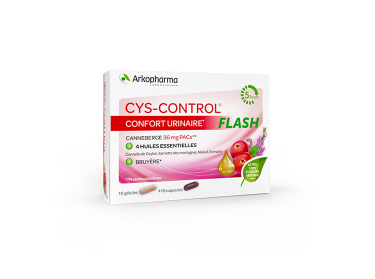 Arkopharma Cys-control Flash - 10 gélules + 10 capsules