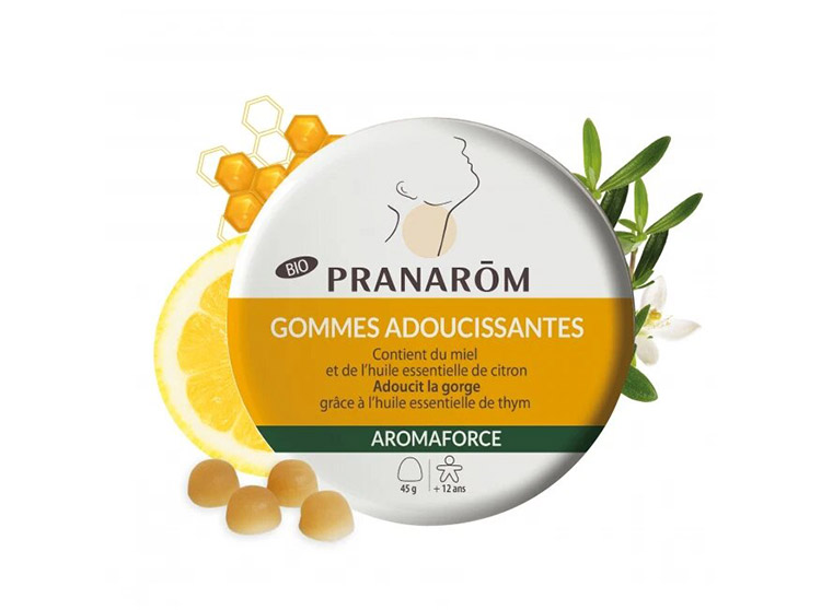 Pranarôm Aromaforce Gommes adoucissantes miel/citron - 45 g