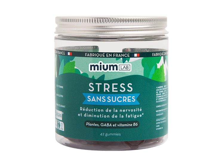Mium Lab Stress Gummies sans sucre - 42 gummies
