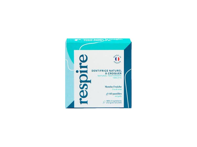 Respire Dentifrice Solide - 60 pastilles