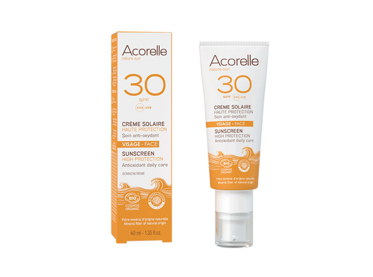 Acorelle Crème solaire visage SPF30 BIO - 40ml