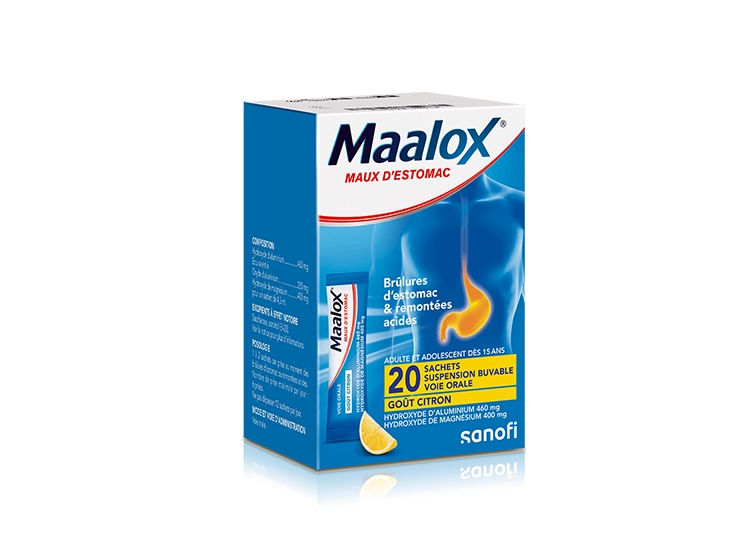 Maalox Maux d'estomac Suspension buvable Sachets-dose - 20 sachets