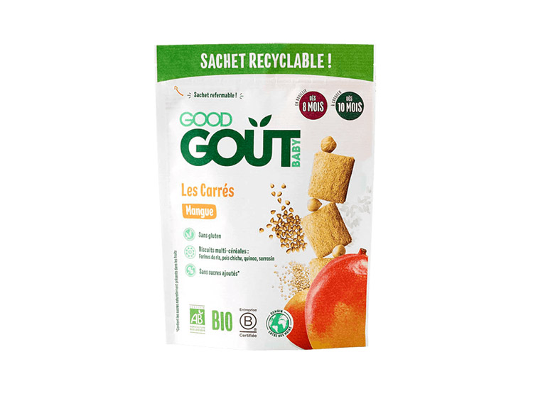 Good Goût Biscuits aux céréales BIO Les carrés Mangue - 50 g
