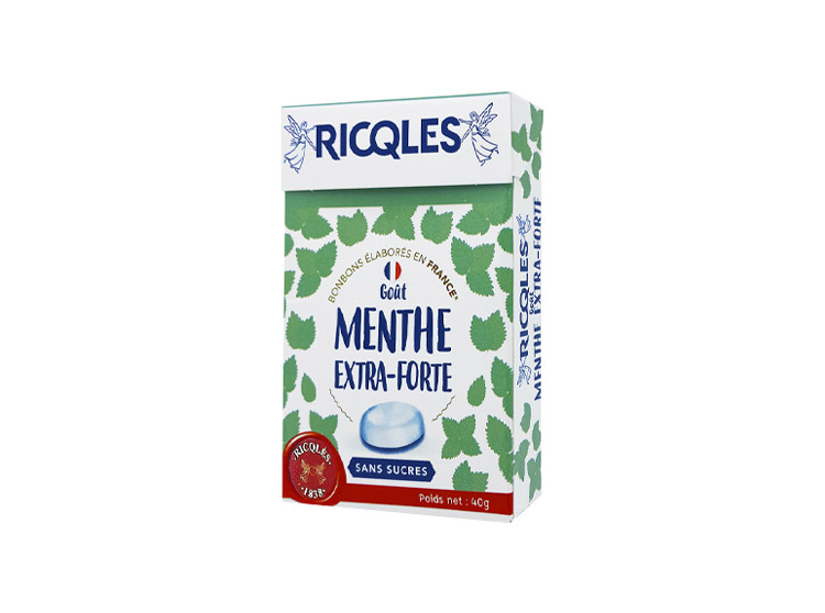 Ricqlès Bonbons Menthe Extra Forte Sans Sucre - 40 g