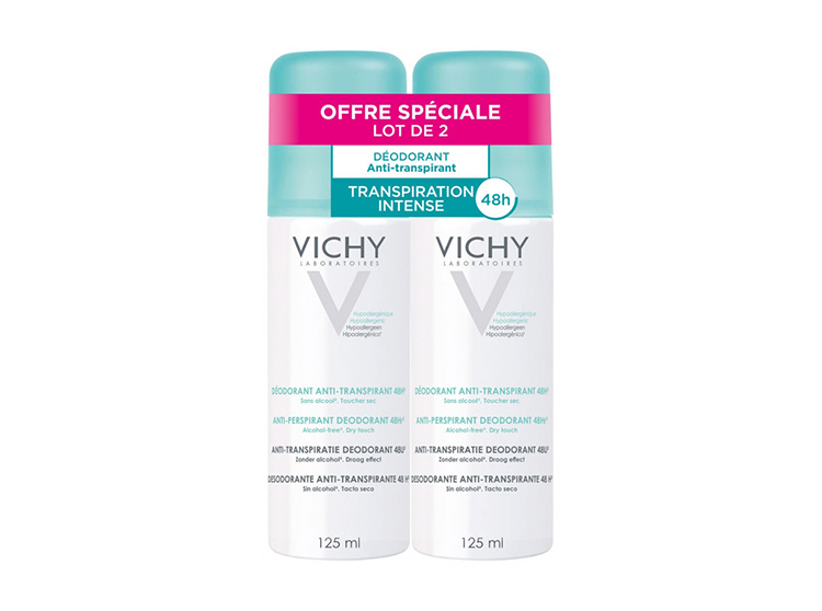 Vichy déodorant anti-transpirant  transpiration intense 48h - 2x125ml