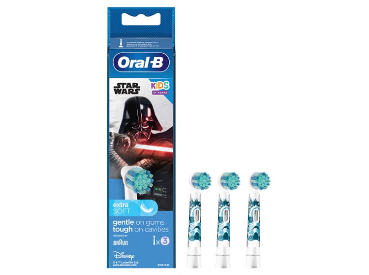 Oral-B Lot de 3 Brossettes Kids Star Wars