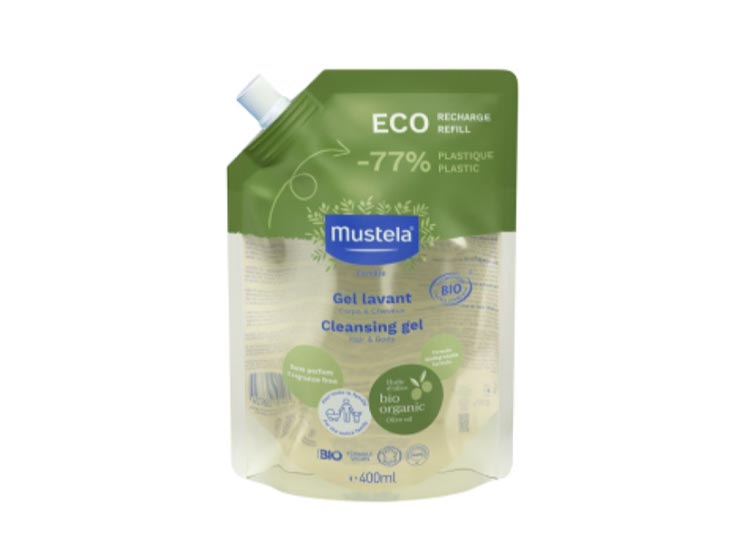 Mustela Eco Recharge Gel lavant corps et cheveux BIO - 400 ml