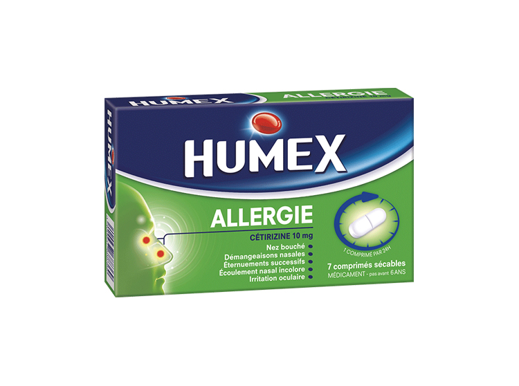 Humex allergie cetirizine 10mg - 7 comprimés