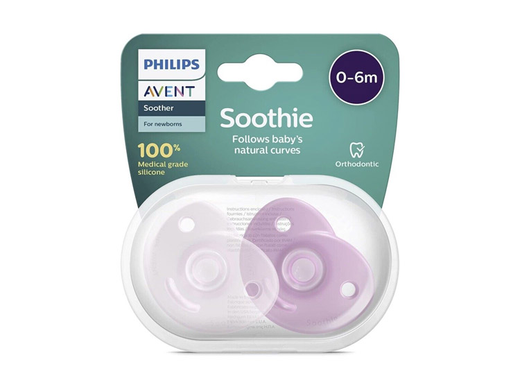 Avent Sucette 0-6mois Soothie Rose - 2 sucettes