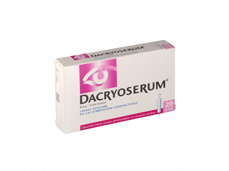 Dacryoserum Solution Pour Lavage Ophtalmique 20 Récipients Unidoses de 5ml