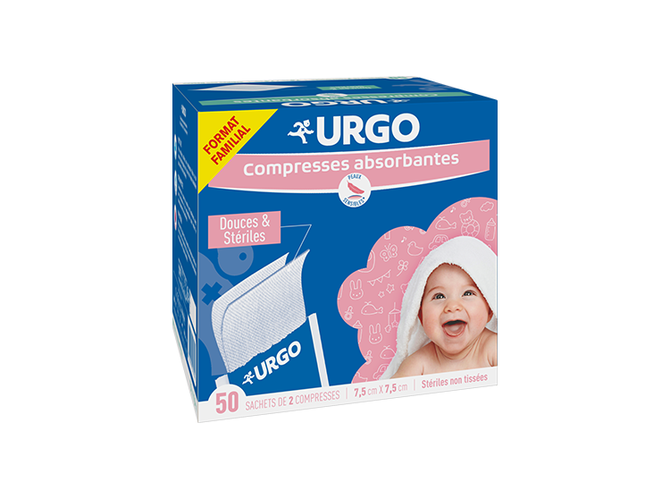 Urgo Compresses absorbantes - 50 sachets de 2 compresses - Pharmacie en  ligne