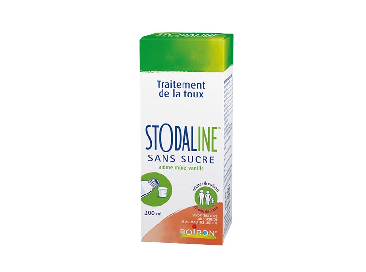 BOIRON Stodaline sans sucre sirop arôme mûre-vanille 200ml