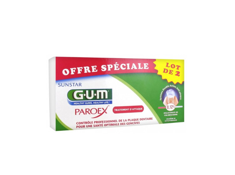 GUM Paroex Gel Dentifrice 0,12% - 2 x 75 ml