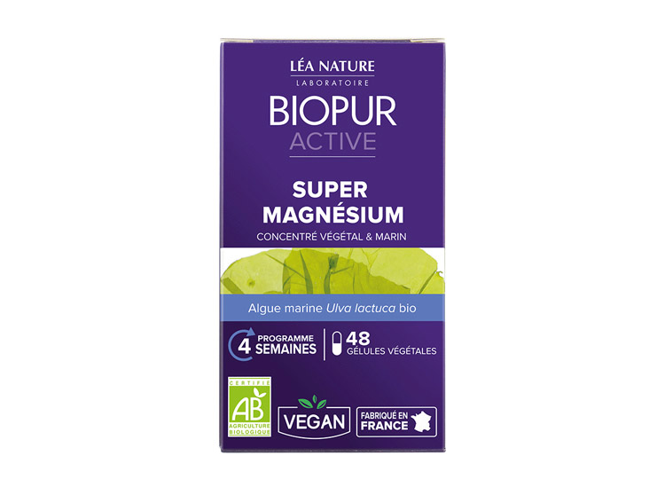 BIOPUR Active Super Magnésium BIO - 48 gélules végétales