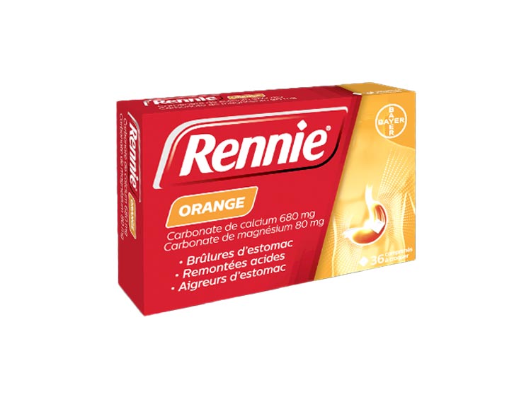 Rennie Orange - 36 comprimés à croquer