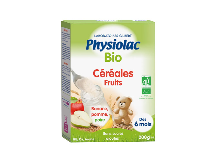 Physiolac Céréales Fruits BIO 6 mois - 200g