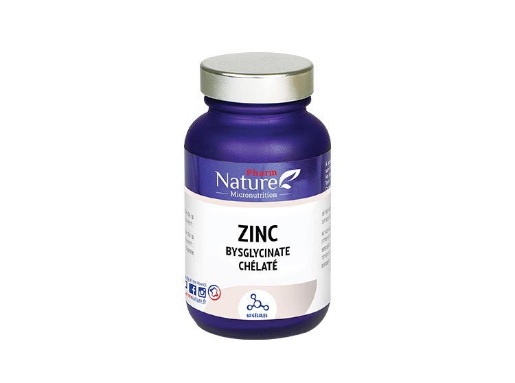 Pharm Nature Micronutrition Zinc Bysglacinate Chélaté - 60 gélules