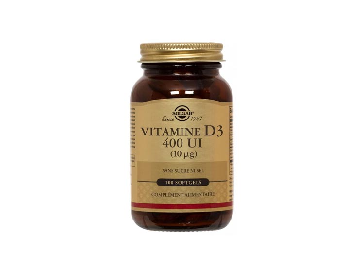Solgar vitamine D3 400 UI - 100 Softgels