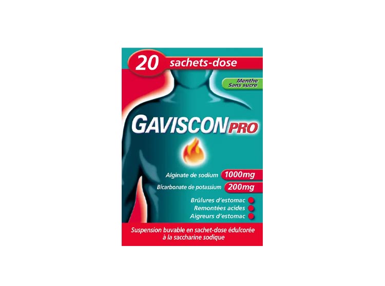 GavisconPro Menthe sans sucre - 20 sachets