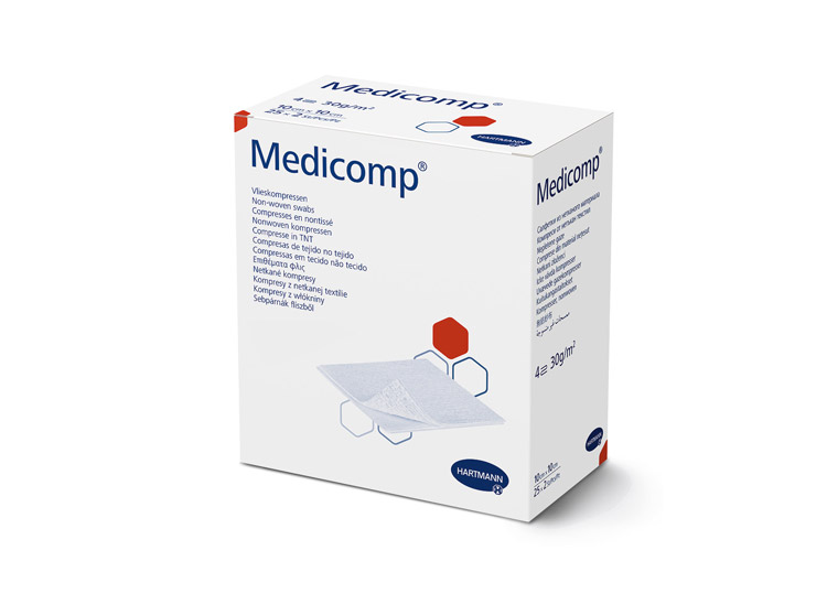 Medicomp compresse stérile non tissée 7,5x7,50cm - 50x2 compresses